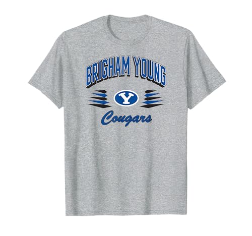 BYU Cougars Retro Diamond Gray Officially Licensed T-Shirt