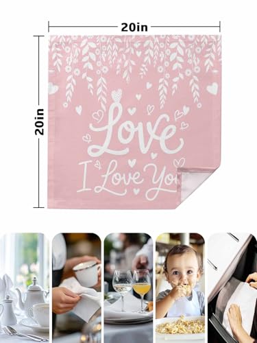 Servilletas de Tela Pack de 4 50.5x50.5 cm Rosa Floral miniatura 7