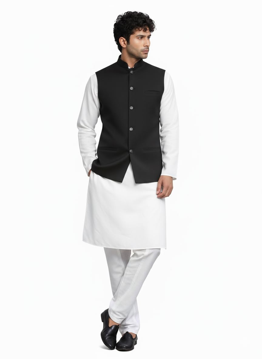 ROCKSY Bandi Modi Koti, Nehru Jacket for Men, Cotton Waistcoat for All Occasion: Diwali, Wedding, Ethnic, Office Party, Formal & casual Look