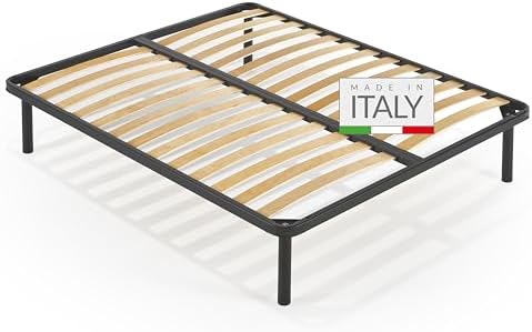 NUVOLA Atena - Rete Matrimoniale 160x190 con Doghe in Legno, Stru...