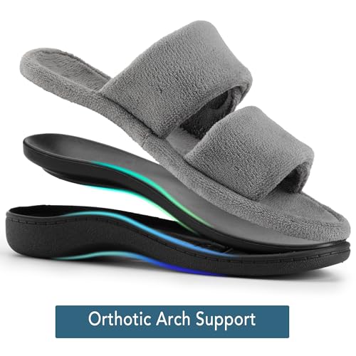 RockDove Women's Dual-Strap Adjustable Slipper with Arch Support3