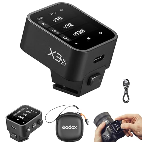Godox X3F X3 F X3-F TTL Déclencheur de flash sans fil, émetteur de flash à écran tactile pour appareils photo Fuji, batterie intégrée (version mise à niveau Godox X2T/Xpro/XProII)