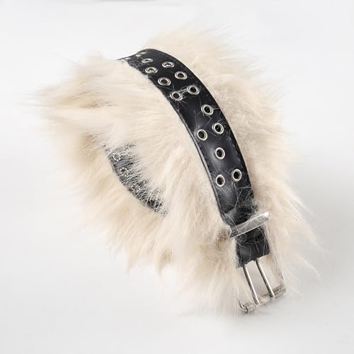 Stylish Punk Belt with Metal Eyelets Unique Styles Waistband Versatiles Wear for Music Festivals and Parties3