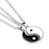 ♥El regalo perfecto: el collar pulsera Tai Chi Yin Yang se deriva de la cultura taoísta china y describe dos fuerzas fundamentales opuestas y complementarias en todas las cosas. Es el mejor regalo para cumpleaños, aniversarios, vacaciones, Navidad, San Valentín y cualquier otra ocasión.