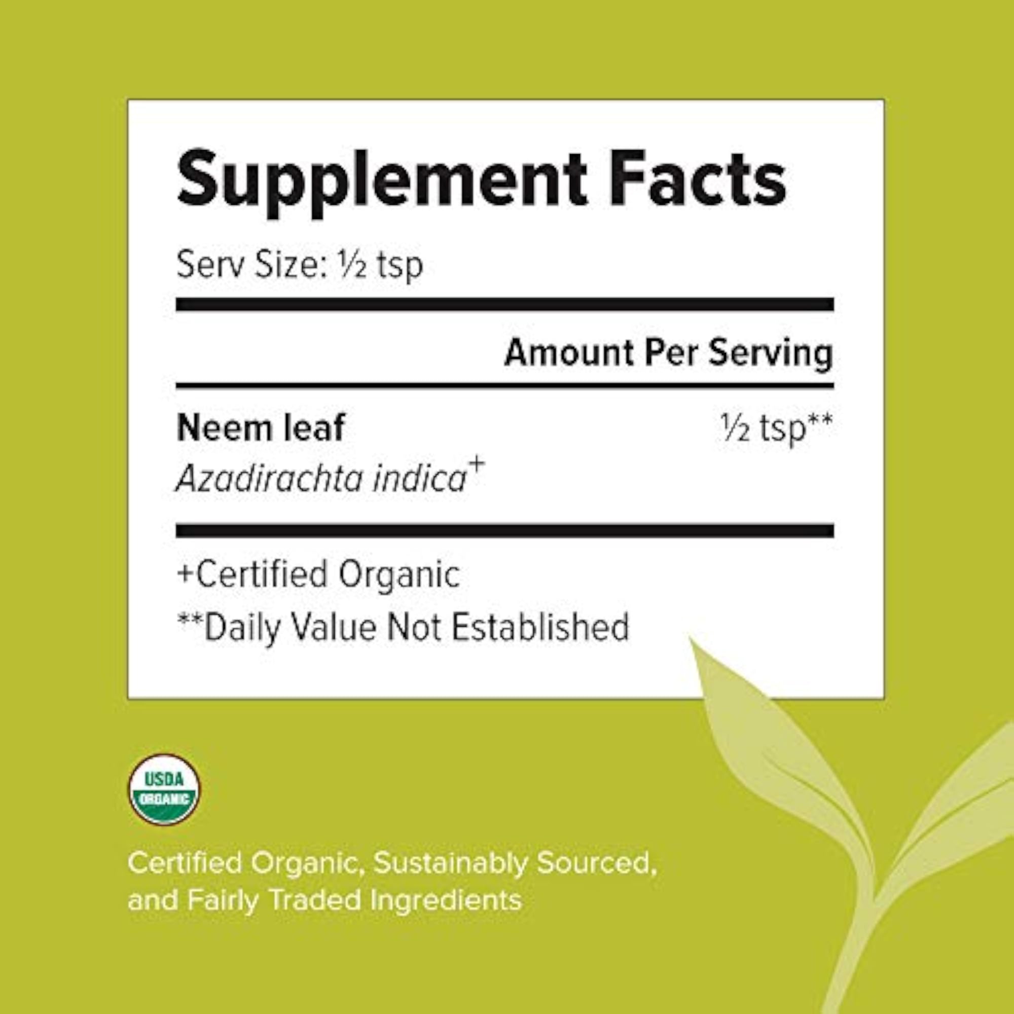 Neem Powder, Organic 1/2 Pound