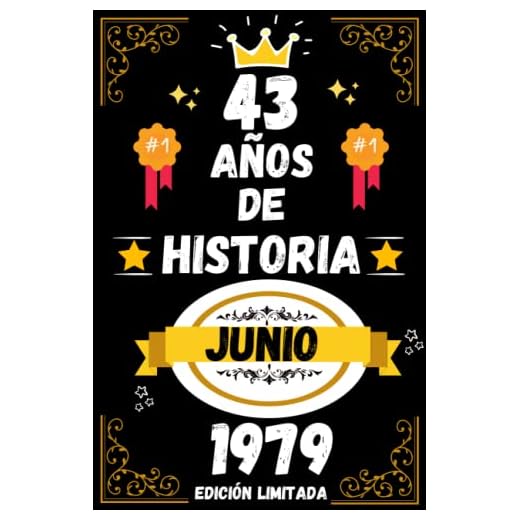 CUADERNO, 43 AÑOS DE HISTORIA JUNIO 1979 EDICIÓN LIMITADA: Regalo de 43 cumpleaños para mujeres y hombres, ideas de 43 cumpleaños... un cumpleaños... ... regalo de 43 cumpleaños para él/ella.