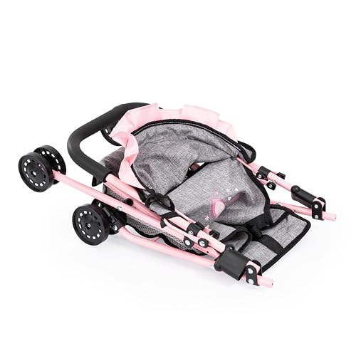 Silla de paseo para muñecas Bayer Design Buggy plegable vaqueros-gris 5