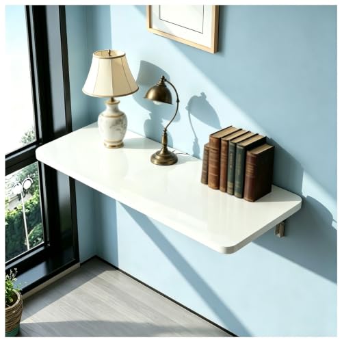 Table murale rabattable brillante pour petit studio et salon