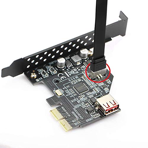 Image of USB 3.1 Type C Front Panel Header Extension Cable 57 cm, Type E to Type C Gen 2 Speed up to 10 Gbps Internal Adapter Cable, With Mount Screw (0.5m)