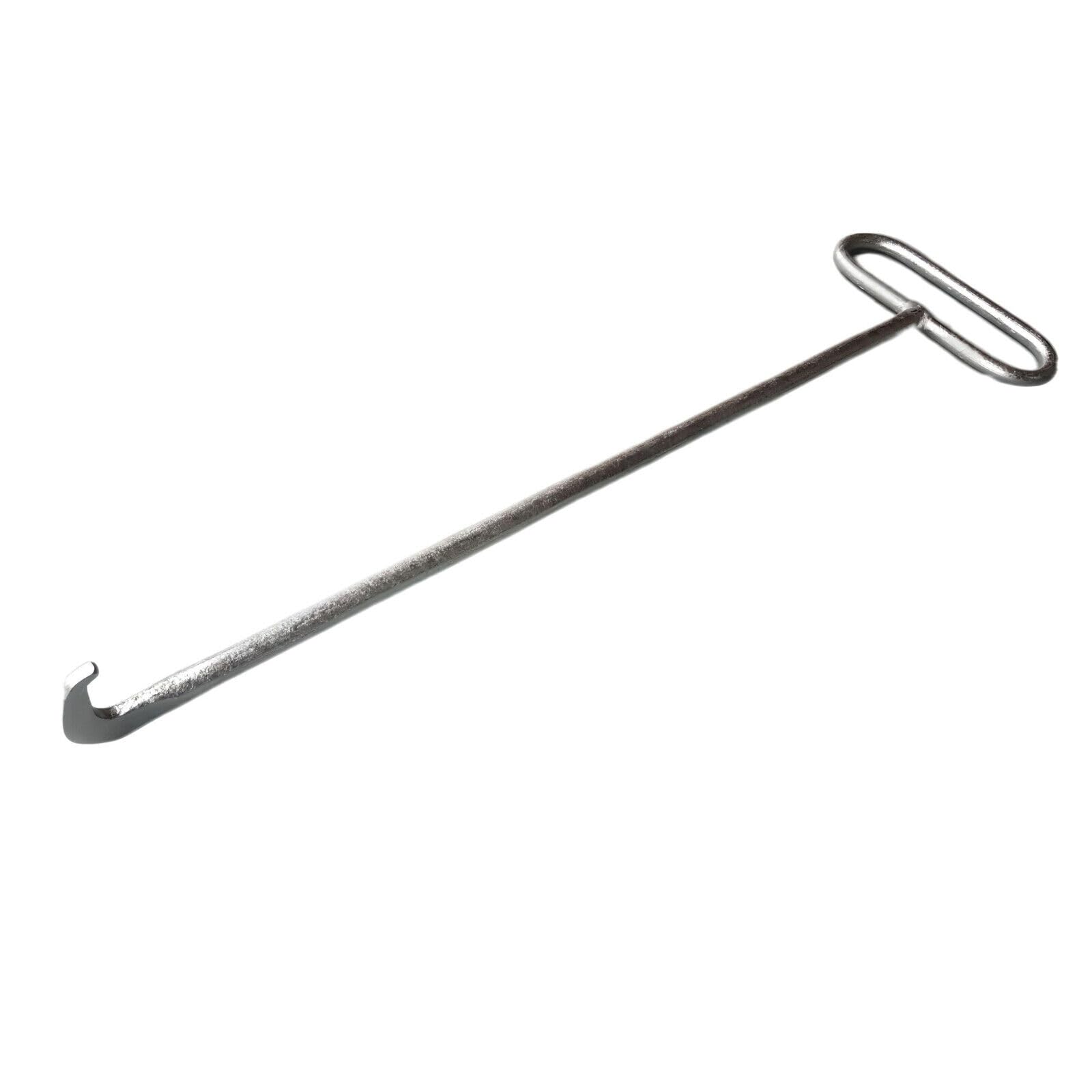 Massiver Schachtdeckelhaken 70, 80, 90 cm, Kanaldeckelheber Schachthaken geschmiedet, verzinkt, robust (70cm)