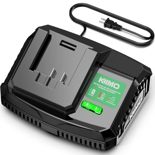 KIMO Upgraded 20V 4.0Ah Lithium-Ion Battery Adapter w/Cooling System for KIMO 4.0Ah Battery Adaptable for Cordless Leaf Blower & Cordless Reciprocating Saw.Quick Charging Portable (Charger Only)