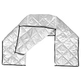 Healeved Copertura Dimensioni 103x77x3 Cm per Scaldabagno senza Serbatoio Oxford Argento con Isolamento Termico e Resistenza All'olio, per Uso Esterno in Inverno