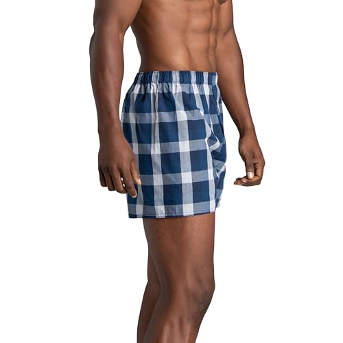 Fruit Of The Loom mensJC4P590Fruit of The Loom Premium Woven Boxer (4 Pack) Boxer Shorts - Multi - S Blues - Image 2