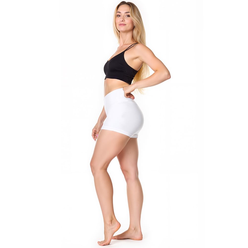Short de Cintura Alta para, Pantalon Corto Elásticos Antirozaduras Hotpants, Mallas Push Up, Pantalón Corto Shorts Deportivos Mujer para Yoga, Gimnasio, Ciclismo