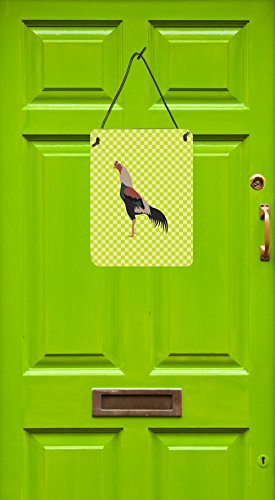 Impression en métal poule plaque de décoration murale verte 40x30