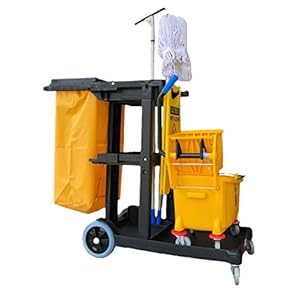 SIMPLI-MAGIC Janitorial Cart, 330 lbs Capacity...