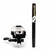 Freehawk Portable Telescopic Mini Pen Fishing Rod Mini Aluminum Pocket Pen Carbon Fiber Fishing Pole Travel Fishing Rod Pocket Sea Rods ISO Fishing Rods + 2000 Spinning Fishing Reel (Black)