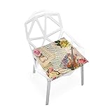 Cojines de espuma viscoelástica para silla de violín de LORONA, estilo victoriano, para sentarse en casa, oficina, cocina, silla de ruedas, comedor, patio, camping, cuadrados, 16 x 16 pulgadas