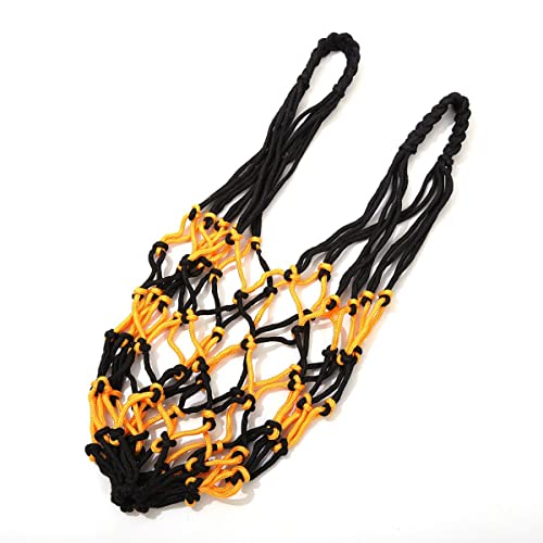 Roysmart Basketball Netz Tasche, Tragbare Ballnetz 1 Ball, Ballnetz Basketball Fußball-Netztasche, Geeignet für Beachvolleyball, Basketball, Stadion und Strand (Blau-Gelb und Schwarz-Gelb) - Image 7
