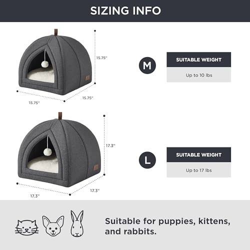 Bedsure 2in1 Cat Beds for Indoor Cats Cave for Kitten with Washable Pillow by Bedsure - Used condition - Image 4