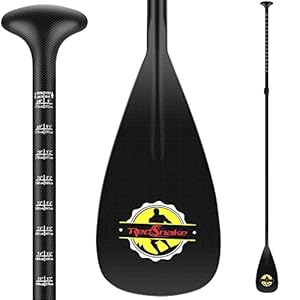 Full Carbon Fiber SUP Paddle – 3 Piece Adjustable Stand Up Paddle Board Paddles – reliable, Lightweight & Floating Paddleboard Oar Hyrdrodynamic Blade for Power Performance for Efficient Strokes