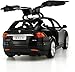 gidoyi Toy Car Model X, Pull Back Car Toys Alloy Vehicles with Lights and Sound 1:32 Scale Model Car (Black)