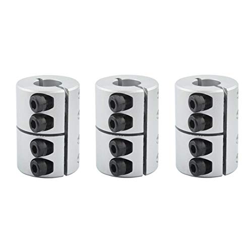 TEYWET Coupler Spider Rigid Shaft Coupler L40 D25 6.35 8 10 12 14mm for CNC Servo Stepper Motor Metal (Inner Diameter : L45xD40 20 20)