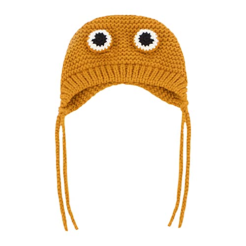 Naimo Women Crochet Knitted Frog Headband Hat Beanie Cute Cartoon Big Eyes Frog Hat Winter Warmer Earflap Cap Photo Props Yellow #TOP2
