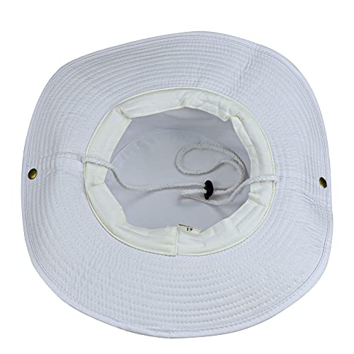 Mens Sun-Hat With Uv-Protection Boonie-Bucket-Hat Wide-Brim Fishing Safari Hat (White, Xl) #TOP5