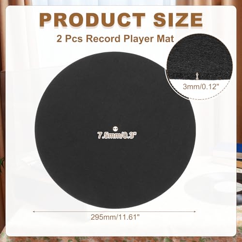 Alfombrillas para tocadiscos de vinilo reductor de vibración 12 pulgadas 2 piezas 2