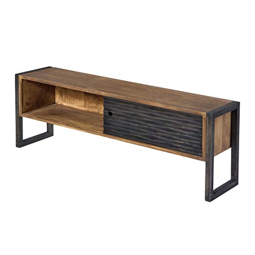 Trobal-Mueble DE TV Alexandra Puerta CORREDERA Color Negro Cover