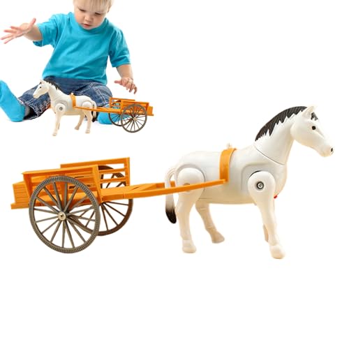 Jouets pour Chevaux et charrettes, Jouets pour charrettes tirées par des Chevaux | Jouet de Chariot à Traction électrique pour - Modèle de Chariot tiré...