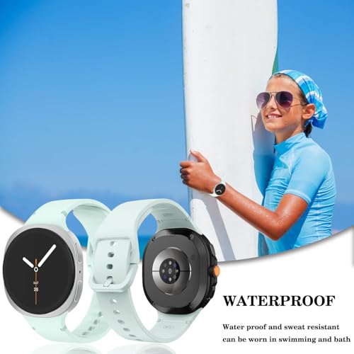 Image of VEMIGON Sport Band Compatible with Samsung Galaxy Watch 8 /8 Classic, No Gap One Click Soft Silicone Replacement Strap for Galaxy Watch 8 40mm 44mm /8 Classic 46mm