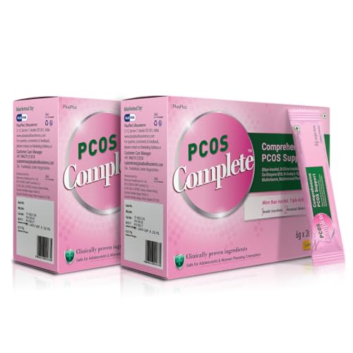 Image of PCOS Complete | Myo-Inositol 2000mg, D-Chiro Inositol (40:1), NAC, CoQ10 | Weight Management, Hormonal Balance, Period Cycle, Skin & Hair | PCOS Supplement & PCOS Drink for Women | Pack of 2 | 30 X 2 Sachets |