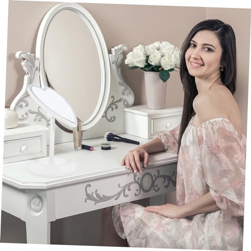 Espejo para maquillaje con luz Led forma corazón portátil miniatura 4
