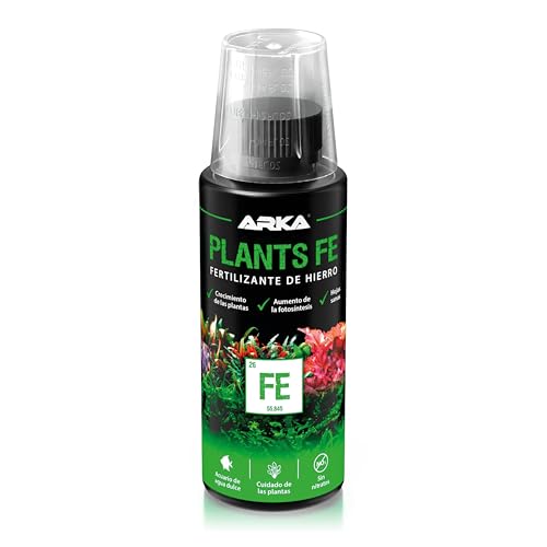 Abono de hierro acuario 118 ml – ARKA Plants FE – fertilizante semanal contra hojas amarillas – para plantas verdes y sanas – sin nitratos ni fosfatos – ideal acuario plantado de agua dulce