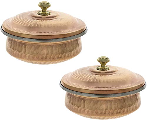 Set of 4 Stainless steel copper serveware bowls set - serving bowls for cereal, soup, cooked food party serveware Capacity-33 Ounce Approx - Thumbnail 3