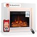 KAMINIO® Matti MODERN 38 Weiß Elektrokamin mit Heizung [Standkamin]