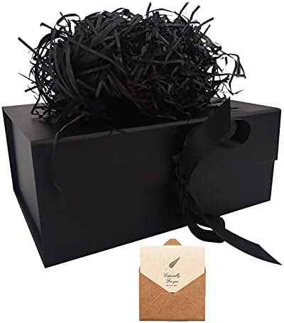 A4 Deep Red Gift Box, Large Gift Box with Magnetic Lids and Silk Ribbon Specially Designed for Valentines Day, Presents Birthdays, Holidays, Anniversaries Gift Packaging