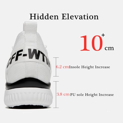 Men's Elevator Sneakers 2.4-4‘’Hidden Height Increase Breathable Mesh Lightweight Athletic Walking Shoes for Men3