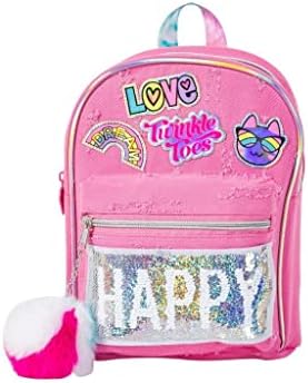 Skechers Kids Mini Reverse Twinkle Toes Backpack, Childrens Small School and Travel Bag, One Size, Hot Pink, Hot Pink, One Size