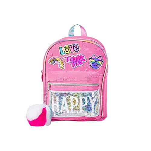 Skechers Kinder-Mini-Rucksack mit umgekehrten Twinkle Toes, kleine Schul- und Reisetasche, Einheitsgröße, Hot Pink, hot pink, One size