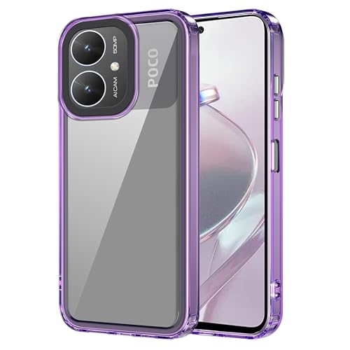 Zapcase Back Case Cover for Poco M6 5G | Compatible for Poco M6 5G Back Cover | Case Cover with Camera Protection | (TPU + PC | Translucent Purple)