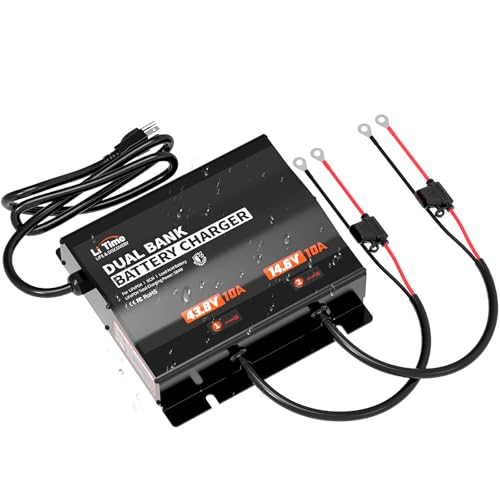 LiTime 2-Bank Lithium Battery Charger 43.8V/14.6V 10A IP65