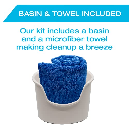 ear wax removal tool by tilcare - ear irrigation flushing system for adults amp kids - perfect ear cleaning kit - includes basin syringe curette kit towel and 30 disposable tips