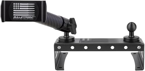 Bulletpoint Soporte de teléfono de metal compatible con Ford F150 y 2017 F250F350 Super Duty 2015-2020 - Soporte de teléfono F150 de doble bola de
