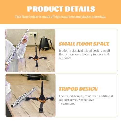 Support flûte et clarinette pliable pour éviter les chutes d'instrument