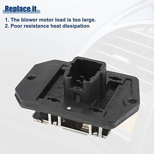 Image of ACROPIX HVAC Blower Motor Resistor Replacement Fit for Toyota Celica - Pack of 1 Black Silver Tone