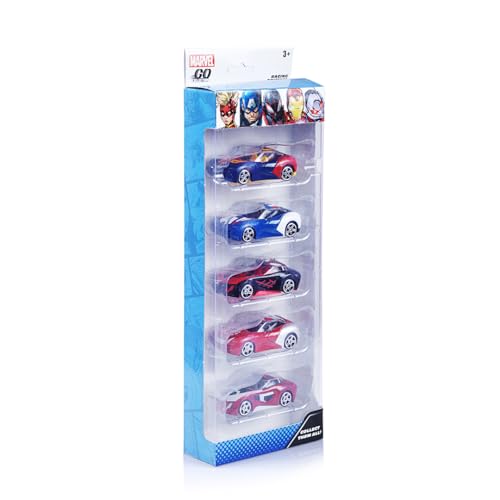 Image of Marvel Go Collection | 5-Pack| Marvel's Captain America, Captain Marvel, Iron Man, Miles Morales and Ant-Man | 1:64 Diecast Toy Cars | Ages 3 and Up | Collect Them All | Birthday Gift for Kids