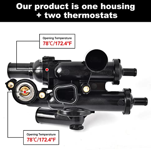Evil Energy Thermostat Housing Assembly,68003582Ab 902-319,Compatible With Chrysler Sebring Dodge Avenger Caliber Journey 2.4L #TOP3